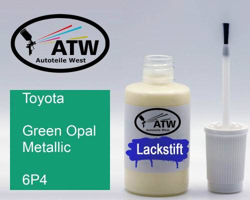 Toyota, Green Opal Metallic, 6P4: 20ml Lackstift, von ATW Autoteile West.